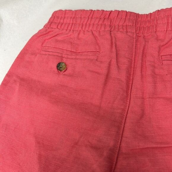 Janie and Jack 100048903 Linen-Cotton Pull-On Short - pink coral size 12-18 m - Picture 12 of 13
